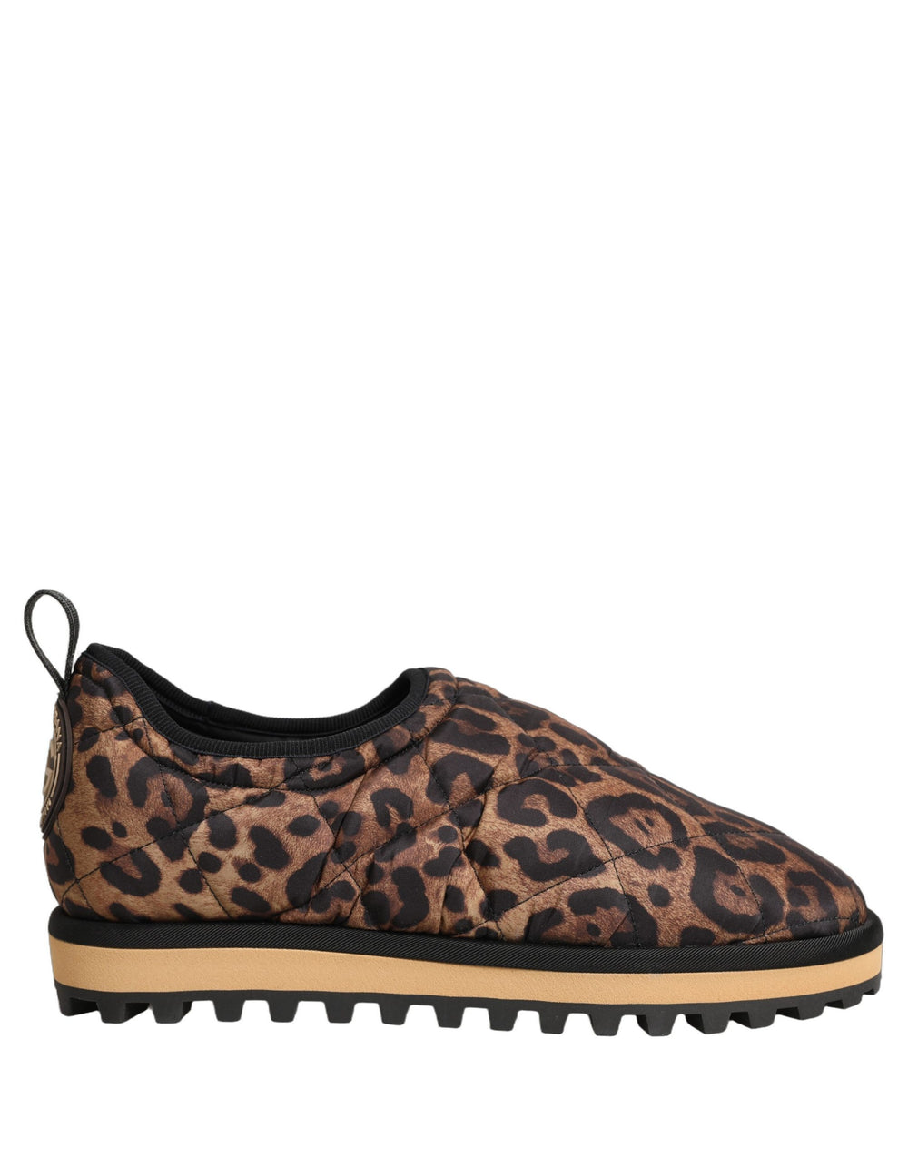 Dolce & Gabbana Sneakers με Leopard Print και Καπιτονέ Σχέδιο σε Καφέ