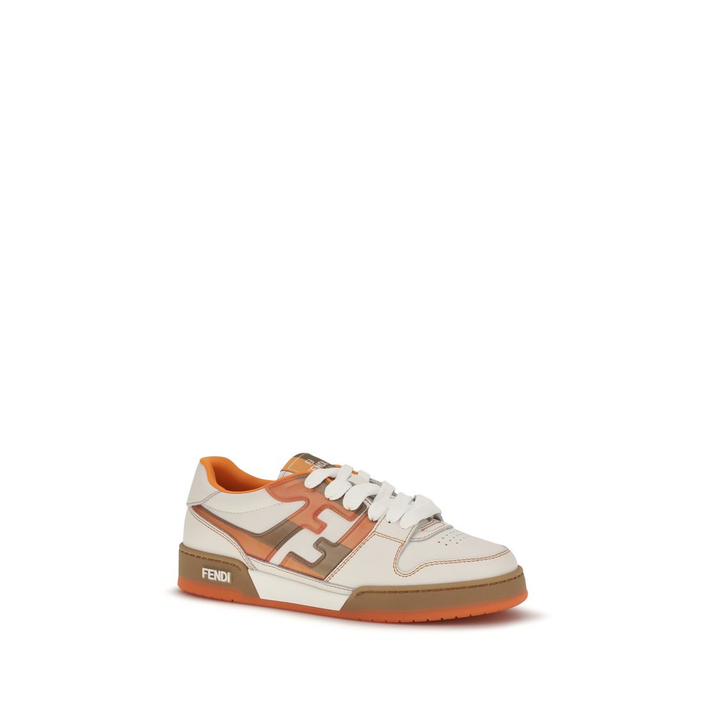 Fendi Match Leather Sneakers in Multicolor