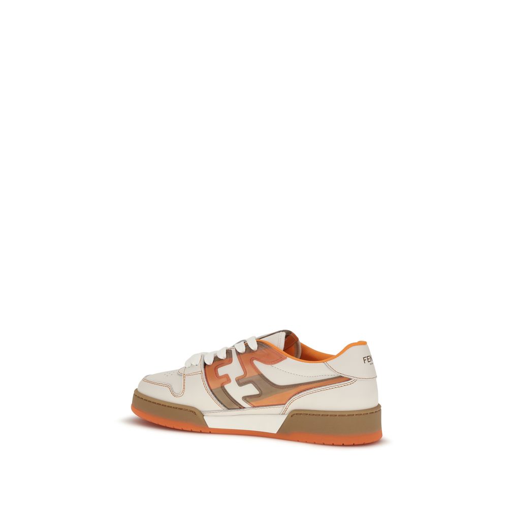 Fendi Match Leather Sneakers in Multicolor