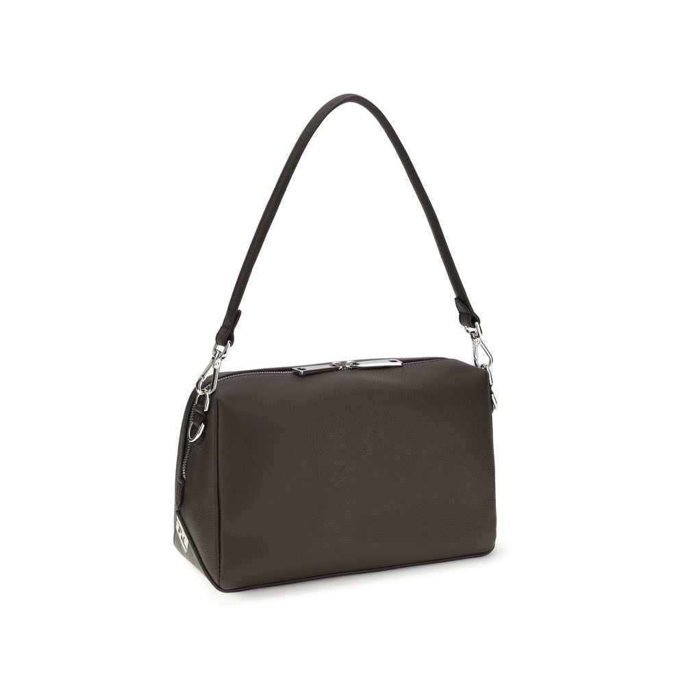 Fendi Calf Leather Shoulder Bag in Brown