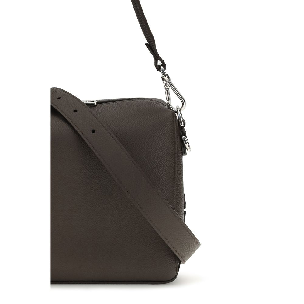 Fendi Calf Leather Shoulder Bag in Brown