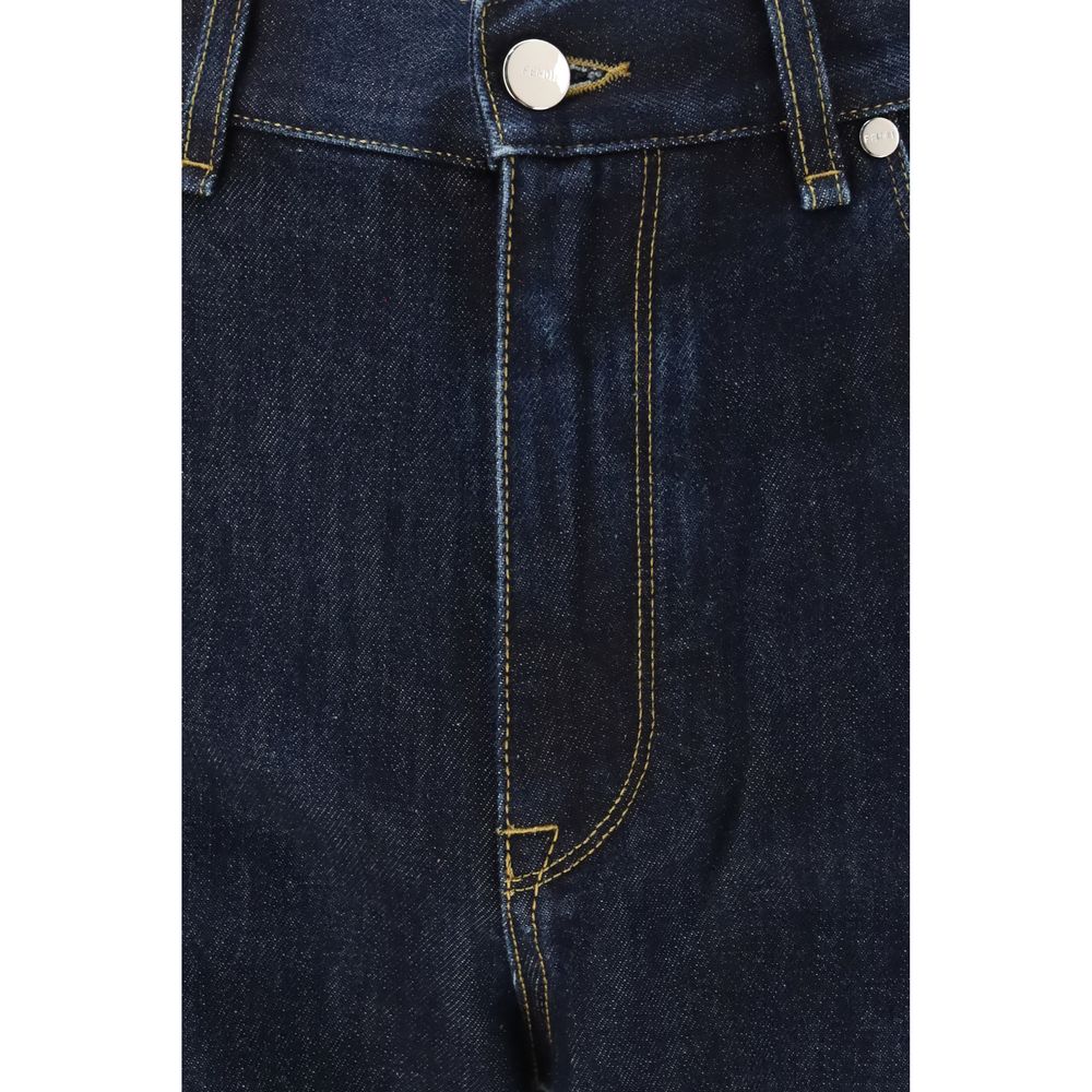 Fendi Cotton Straight-Leg Jeans in Blue