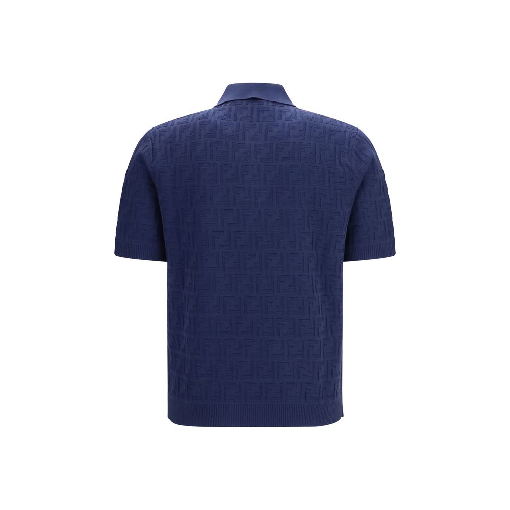 Fendi Βαμβακερό Polo σε Μπλε