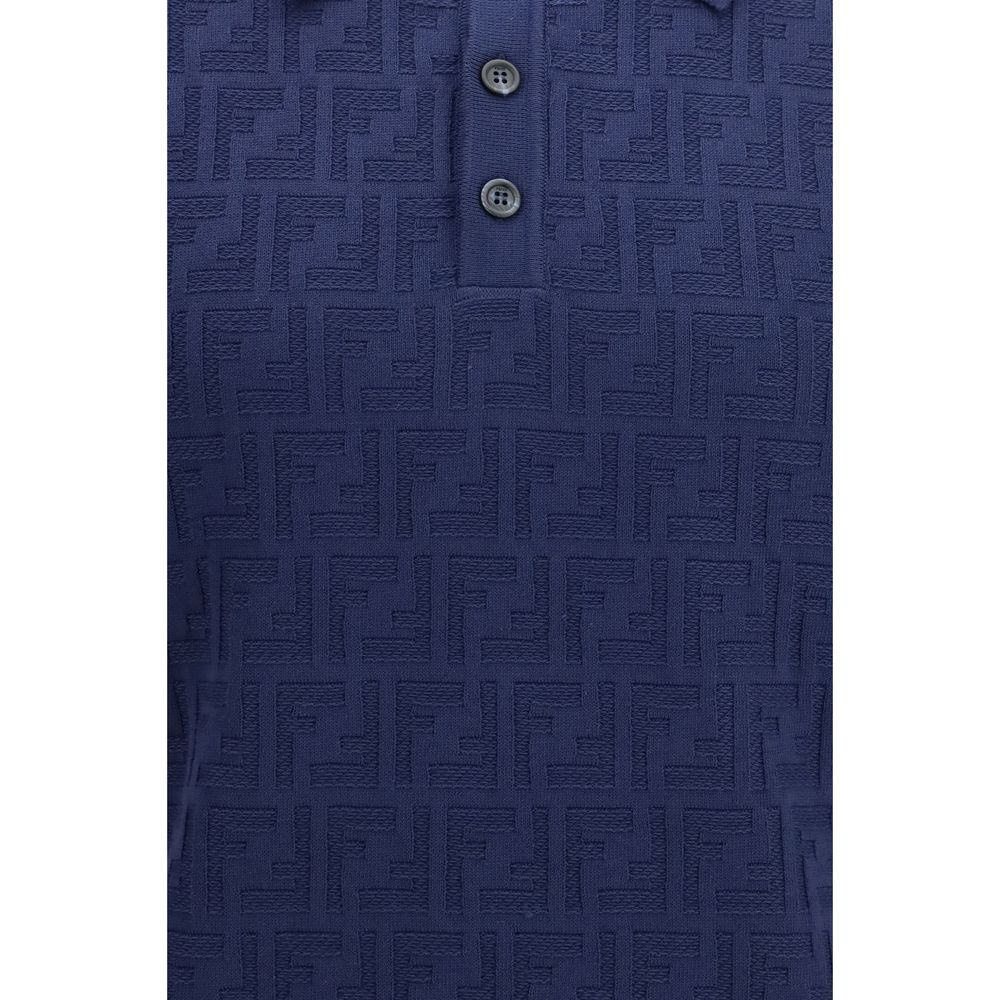 Fendi 100% Cotton Polo Shirt in Blue