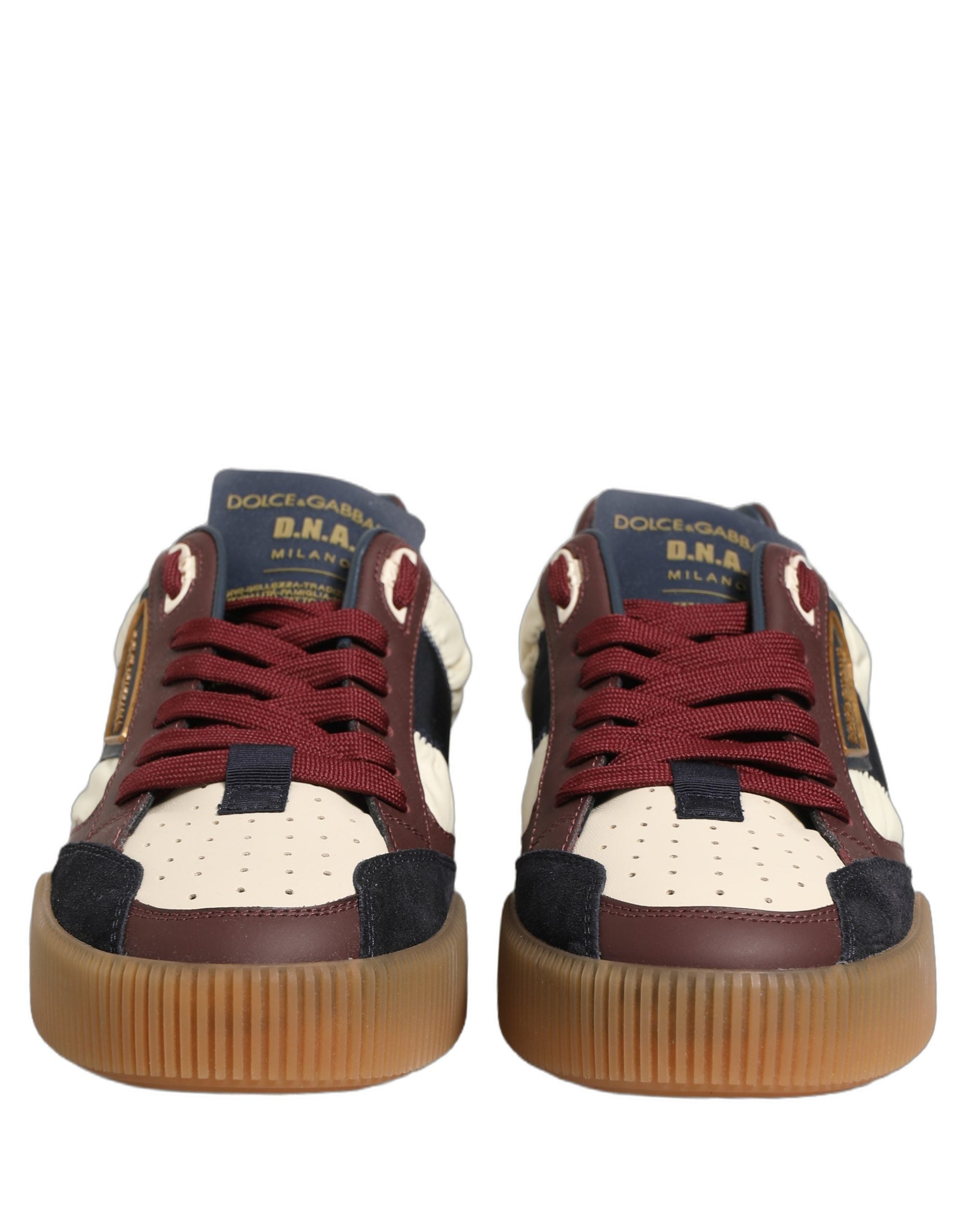 Dolce & Gabbana MIAMI Multicolor Leather Low-Top Sneakers