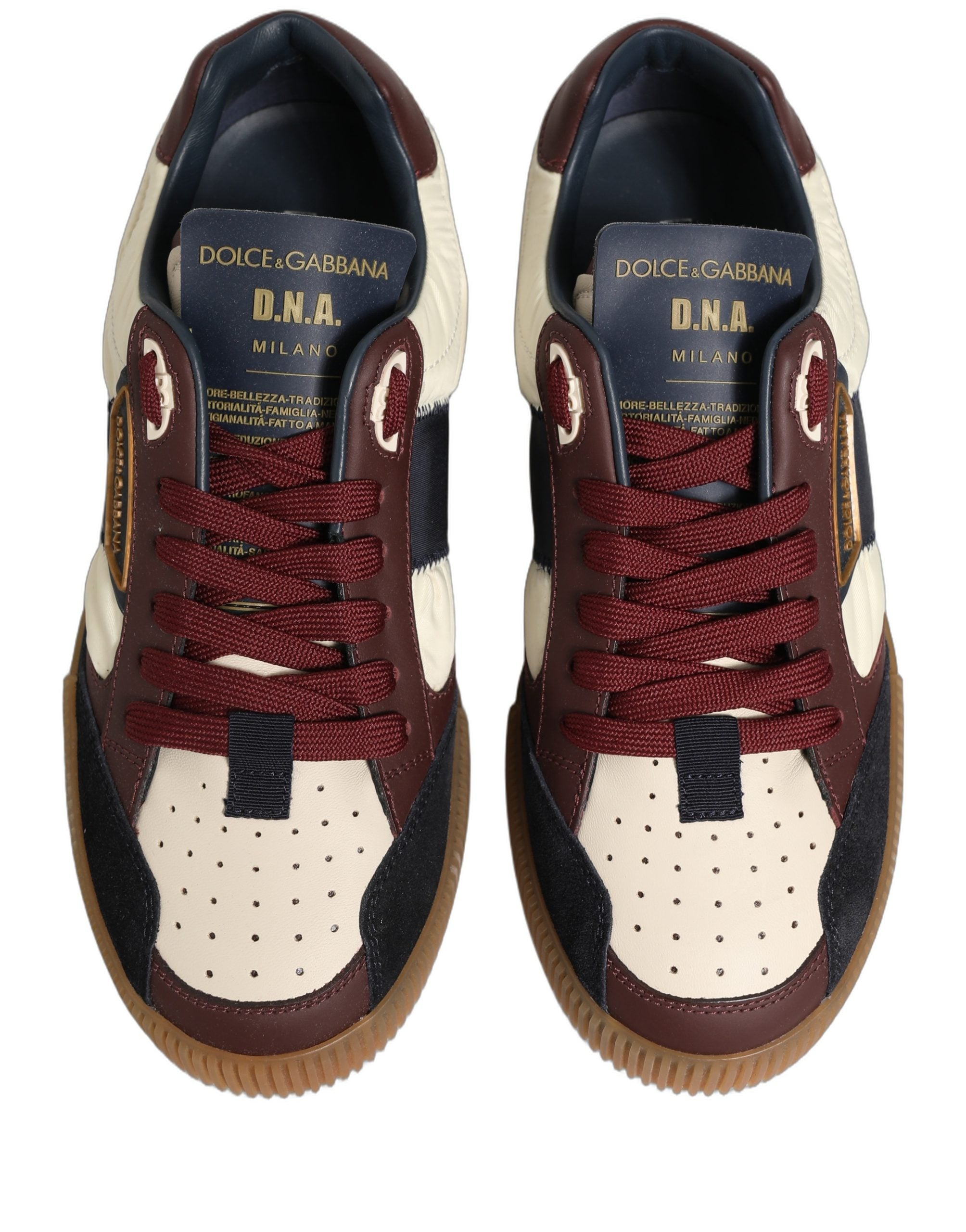 Dolce & Gabbana MIAMI Multicolor Leather Low-Top Sneakers