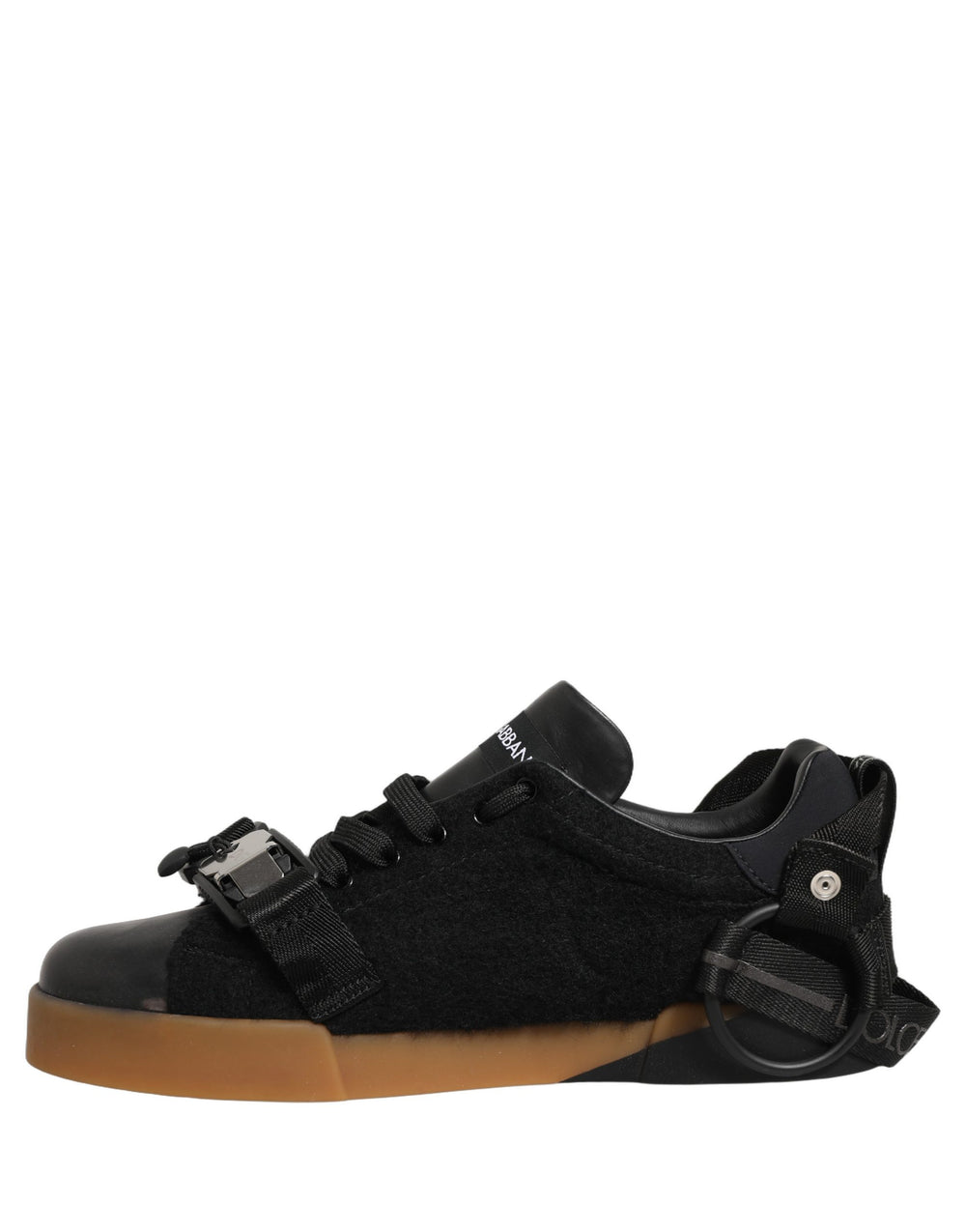 Dolce & Gabbana Low-Top Leather Sneakers in Black