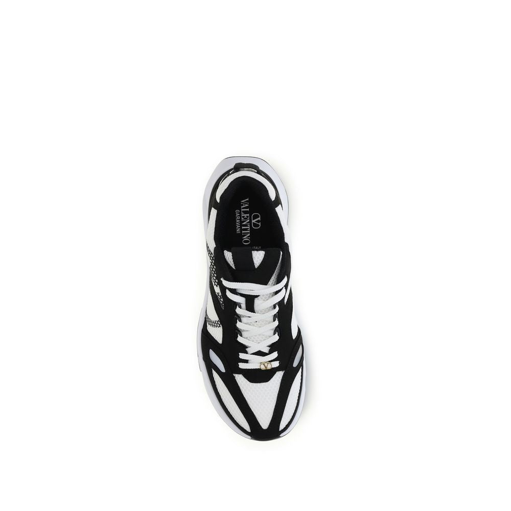 Valentino Garavani Demivee Mesh and Suede Sneakers in Multicolor