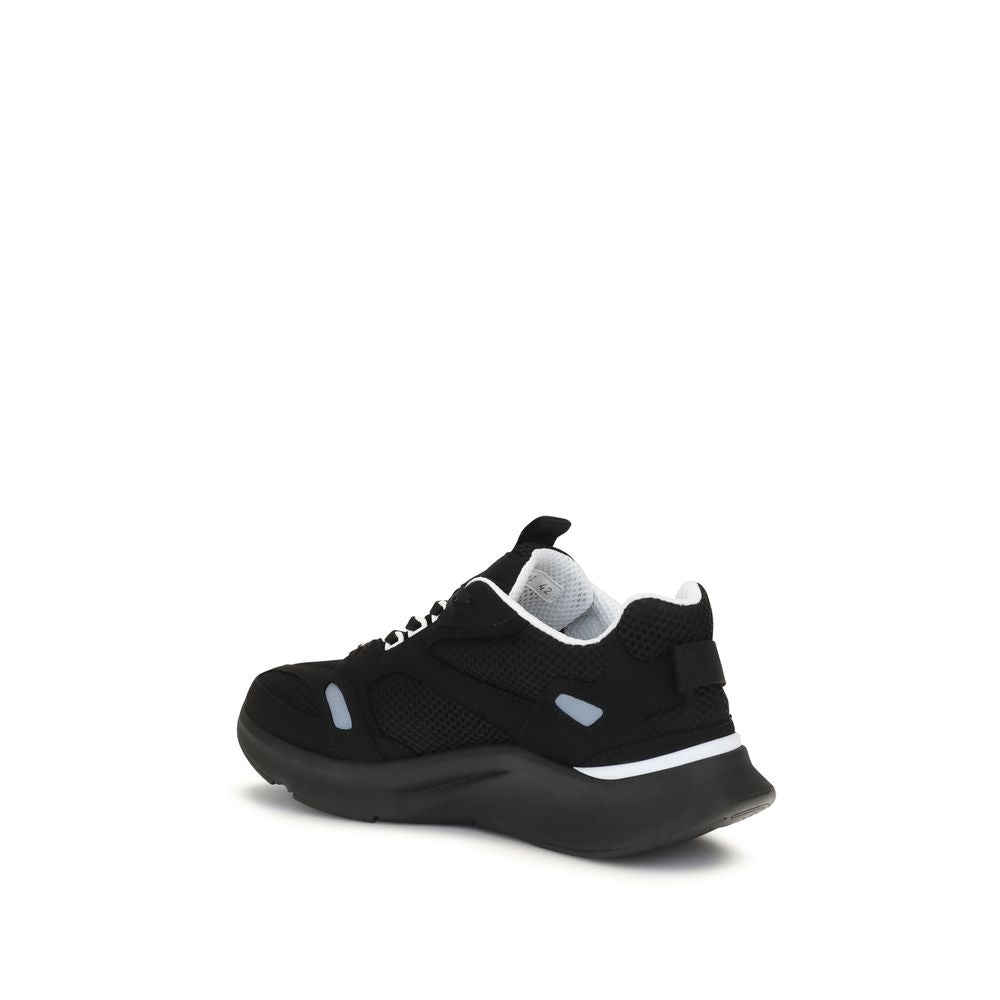Valentino Garavani Demivee Mesh and Suede Sneakers in Black