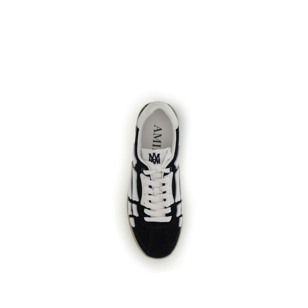 Amiri Calf Leather Low Top Sneakers in Black