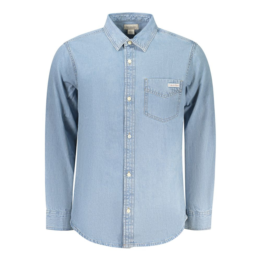 Azzurro Cotton Men's Shirt mens luxury fashion - Mens Edit