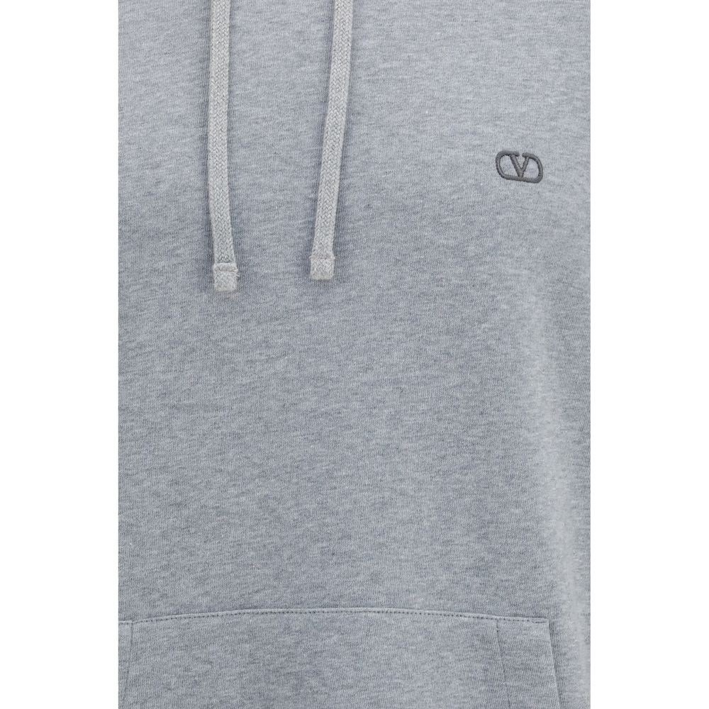 Valentino 100% Cotton Hoodie in Gray