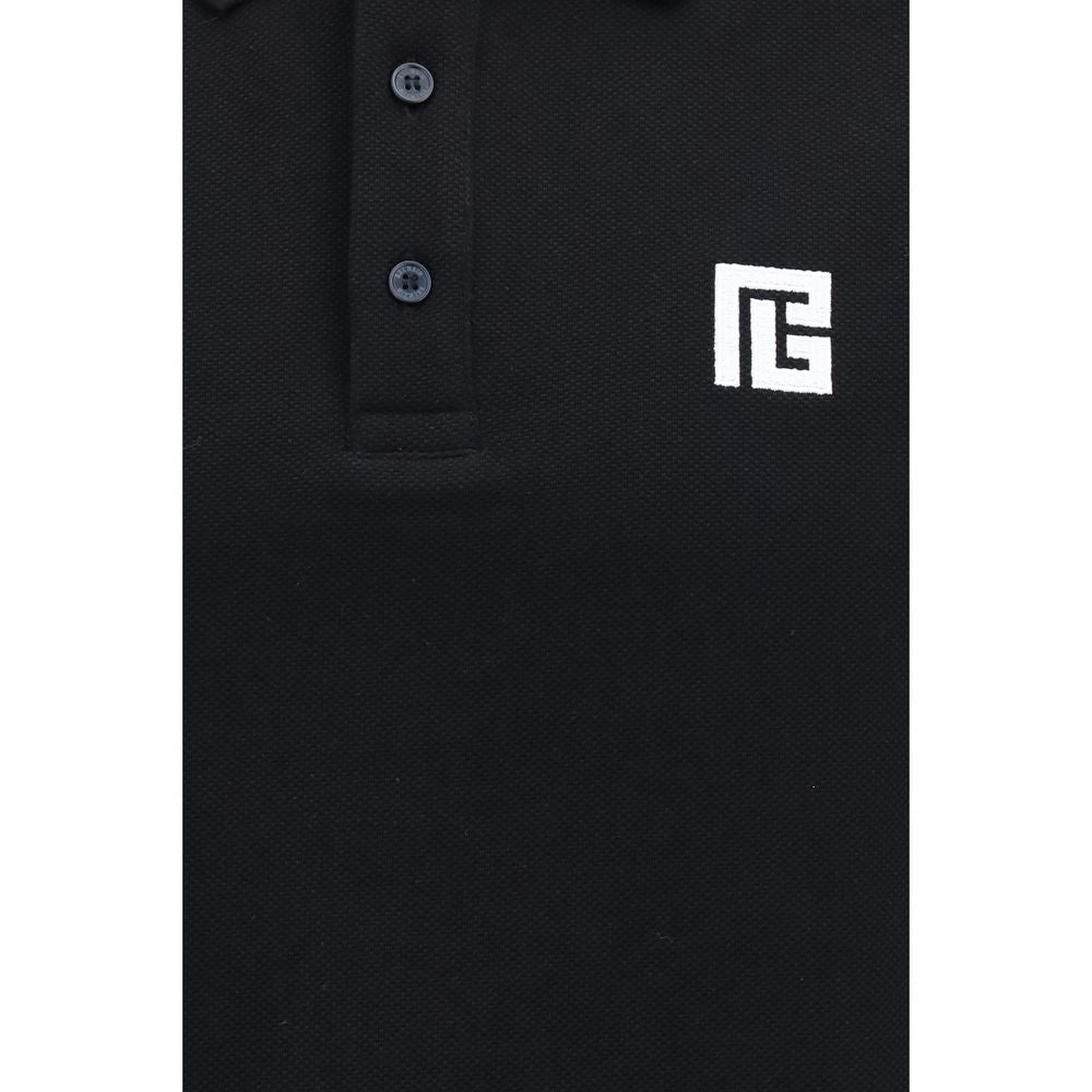 Balmain Cotton Polo Shirt in Black
