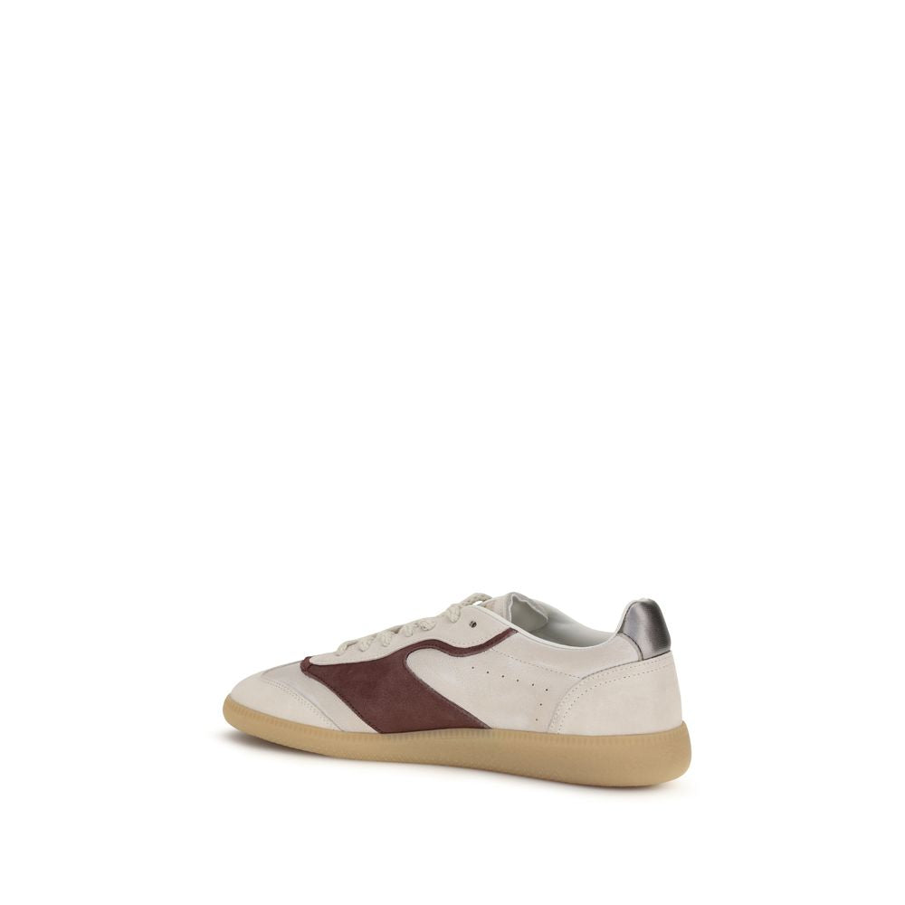 Dsquared² Calf Leather Low Top Sneakers in Beige