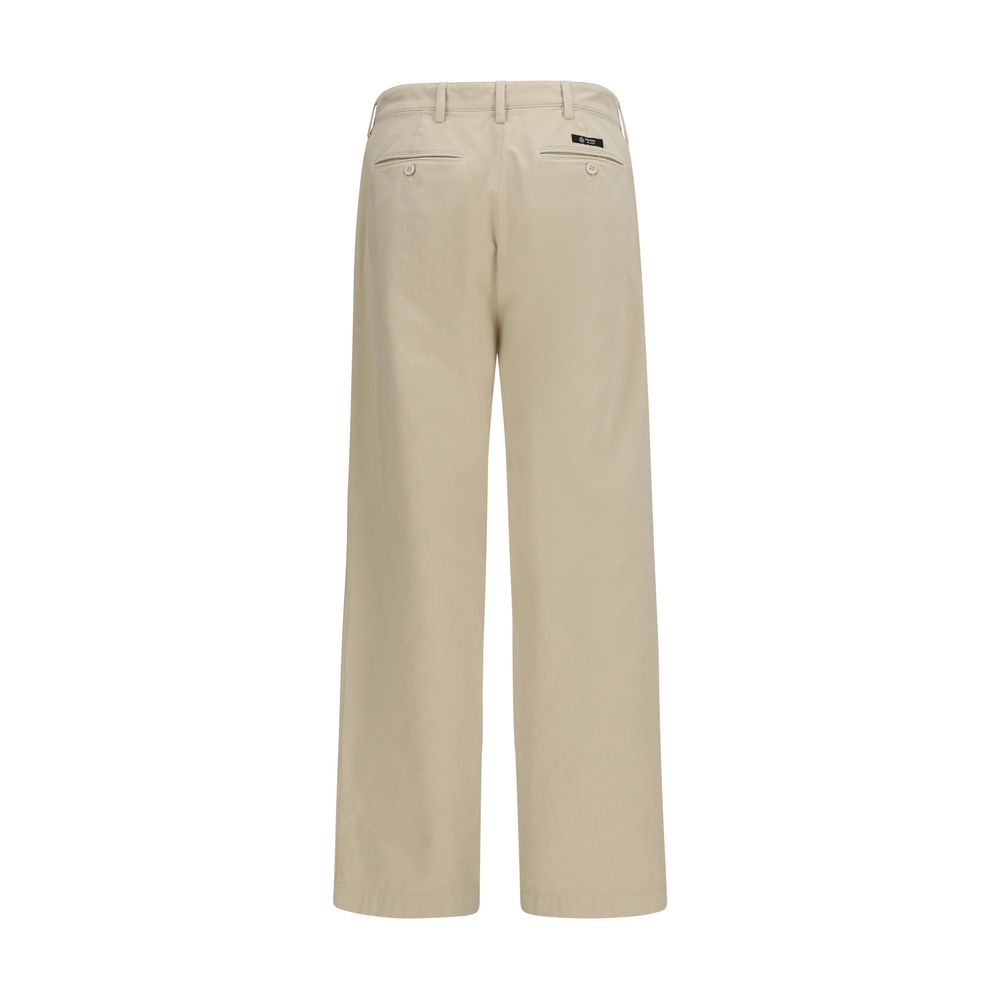 Prada Cotton Casual Trousers in Beige