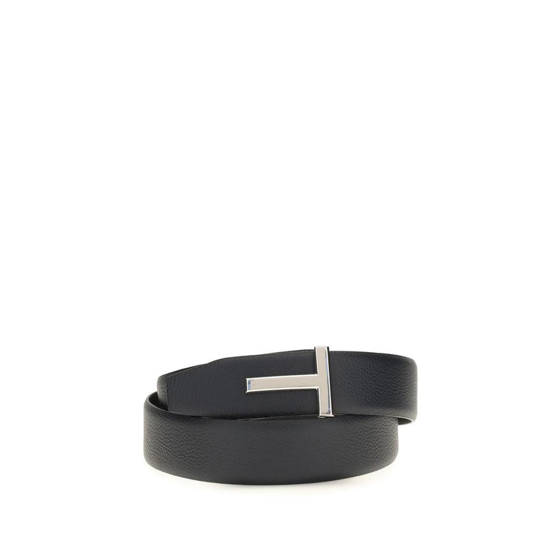 Tom Ford Reversible Calf Leather Belt in Black mens luxury fashion - Mens Edit