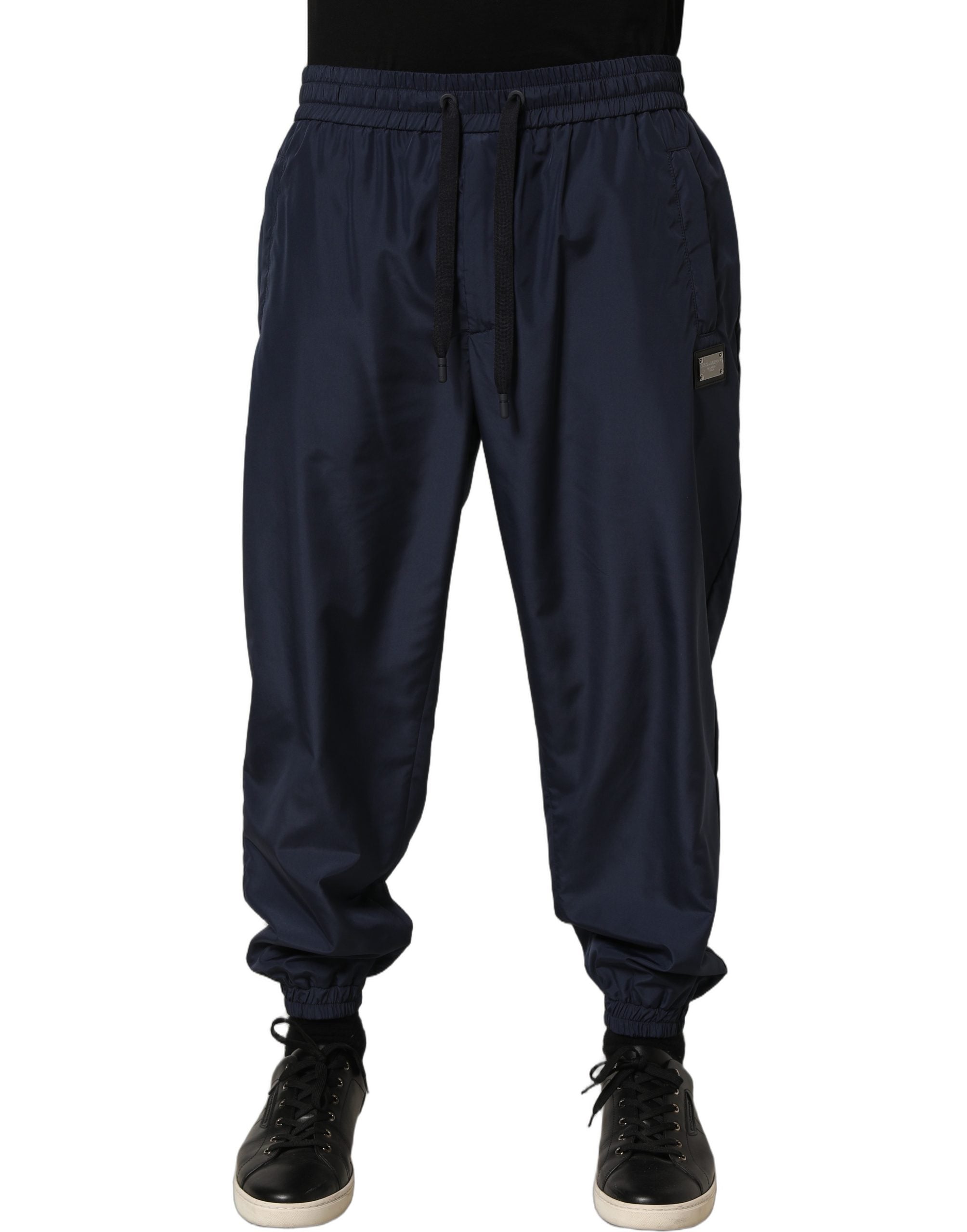 Dolce & Gabbana Polyester Jogger Sweatpants in Dark Blue