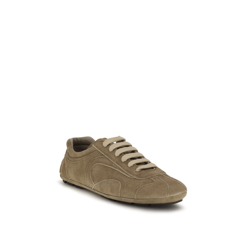 Prada Sneakers από δέρμα μοσχαριού σε Καφέ