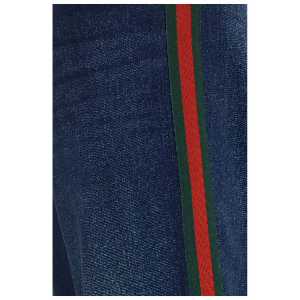 Gucci Cotton Flared Jeans in Blue