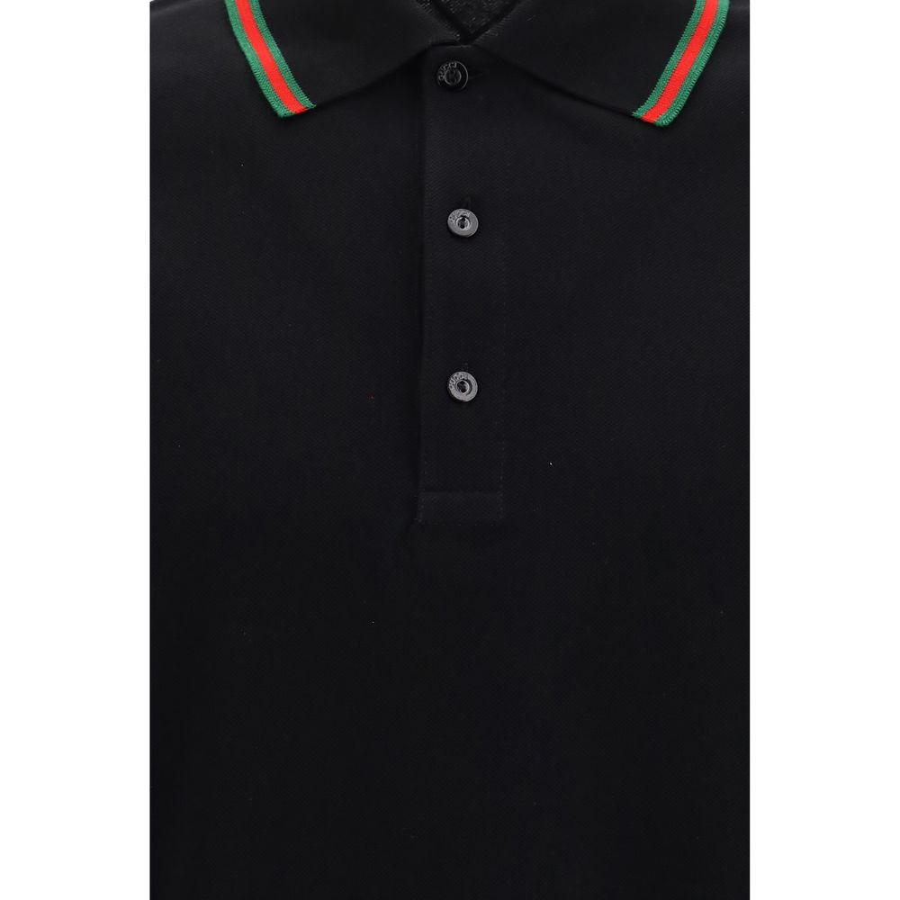 Gucci Cotton Polo Shirt in Black