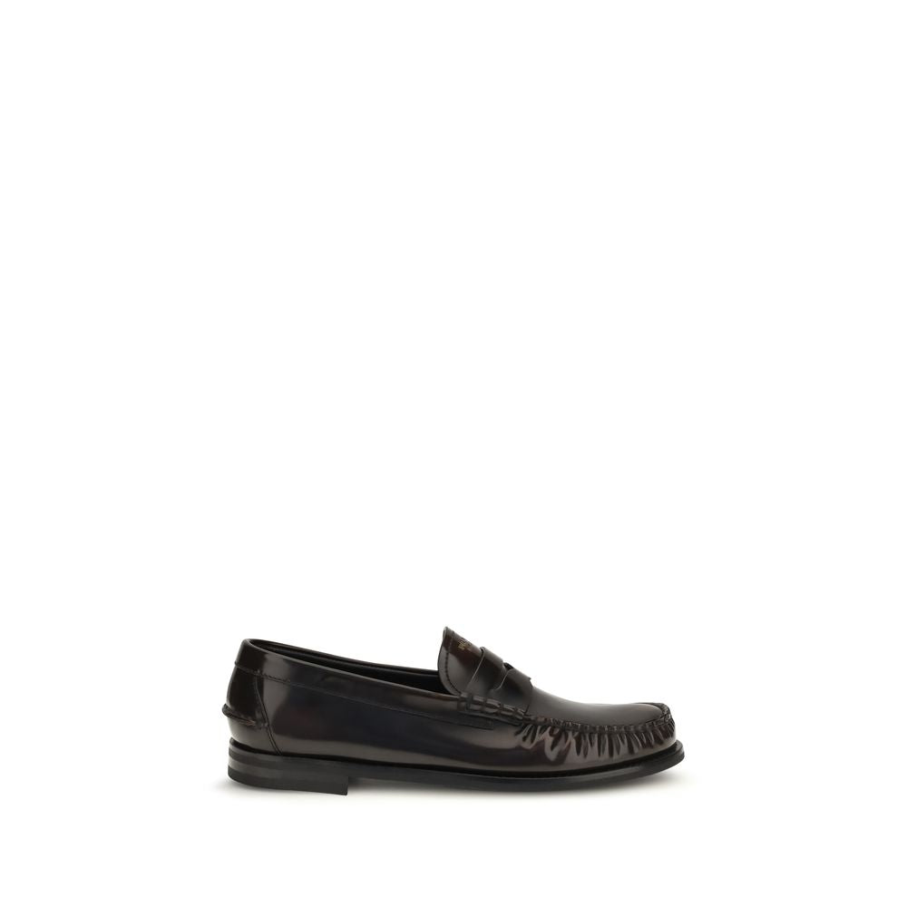 Brown Calf Leather Bos Taurus Slip-On Loafers mens luxury fashion - Mens Edit