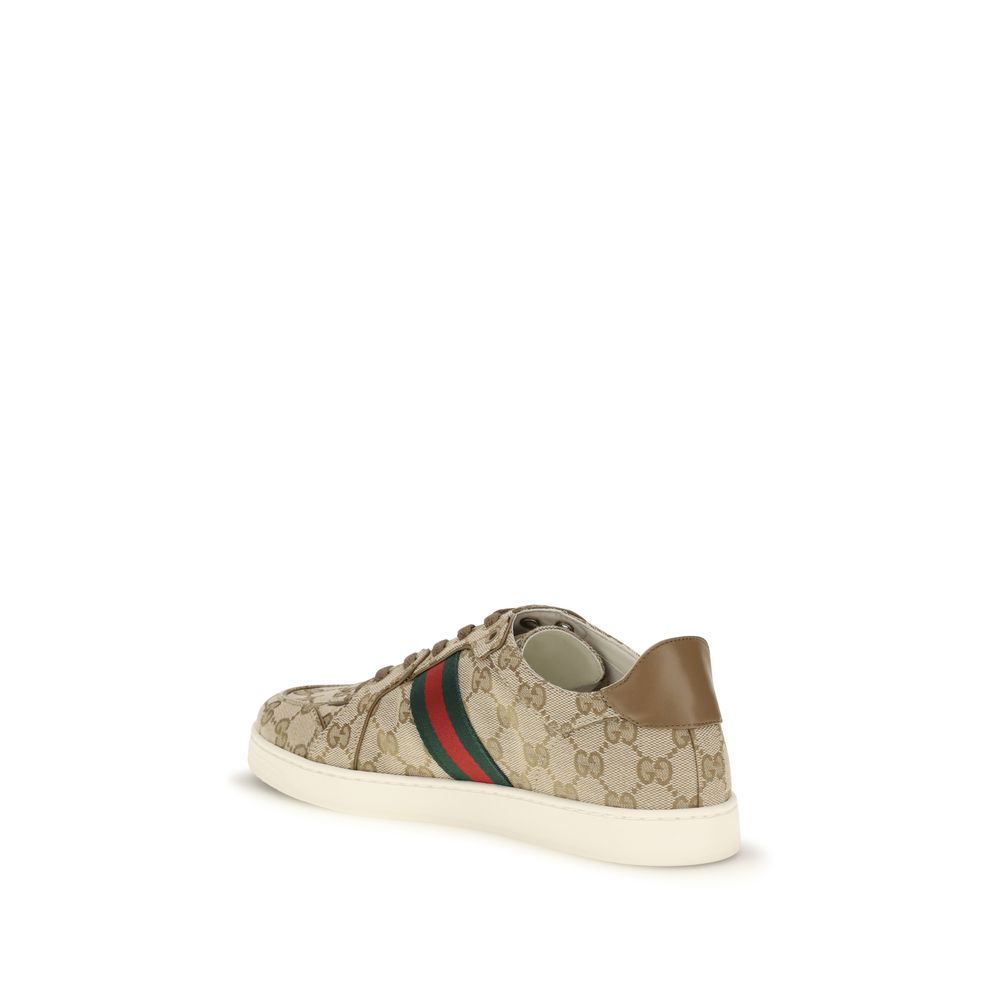 Gucci GG Fabric Sneakers in Beige