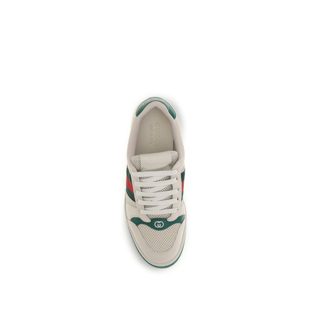 Gucci Screener Low Top Sneakers in Beige
