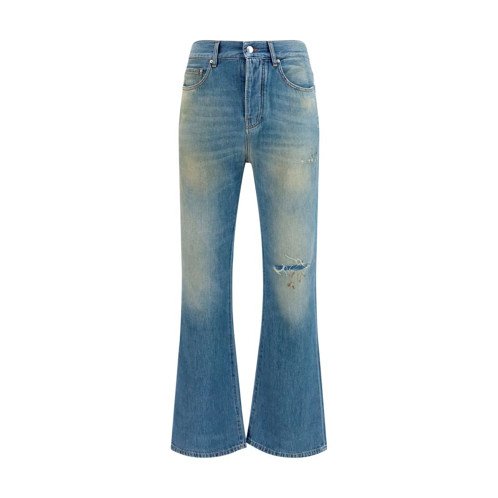 Blue Cotton Flared Jeans mens luxury fashion - Mens Edit