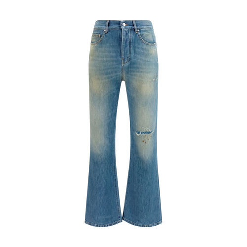 Blue Cotton Flared Jeans mens luxury fashion - Mens Edit