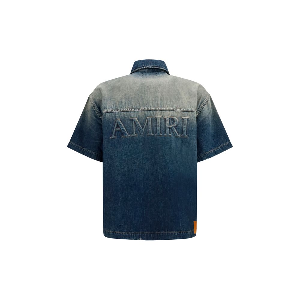 Amiri Βαμβακερό Πουκάμισο Denim σε Μπλε