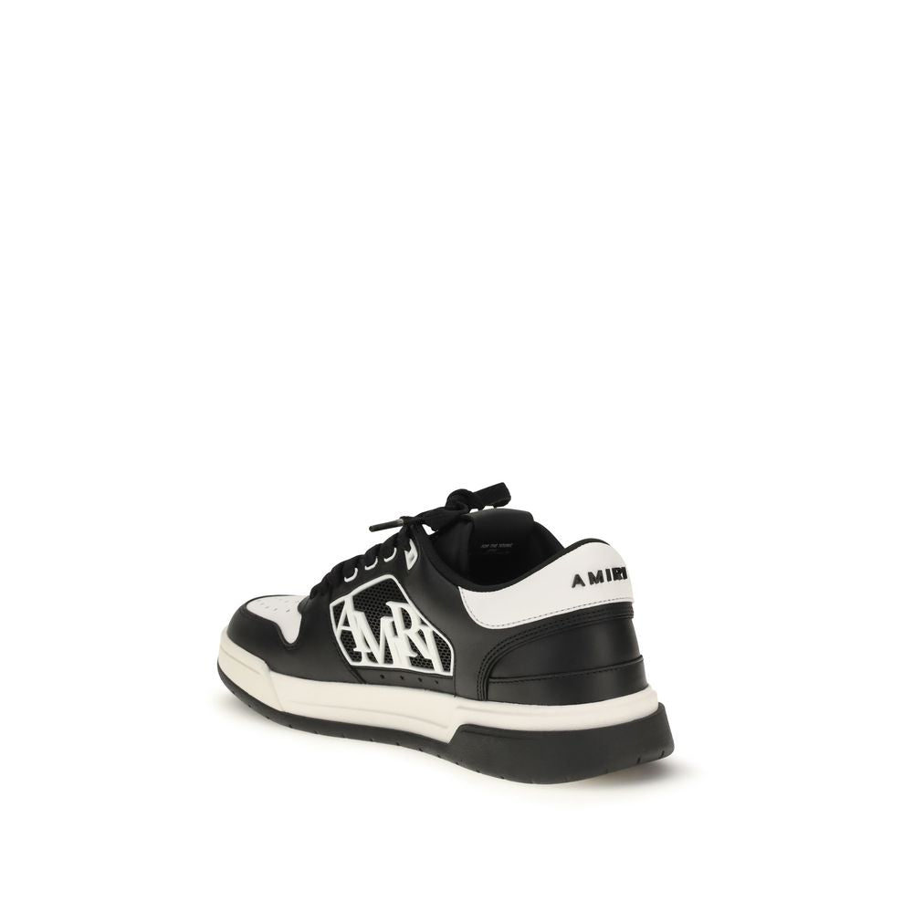 Amiri Calf Leather Bos Taurus Low Top Sneakers in Black