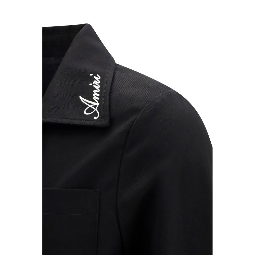 Amiri 100% Cotton Full-Length Jacket in Black