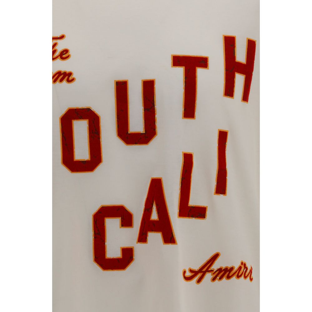 Amiri Cotton T-Shirt in Beige