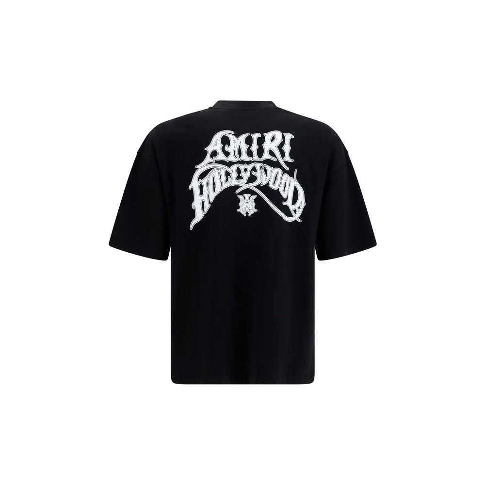 Amiri Hollywood 100% Cotton T-Shirt in Black