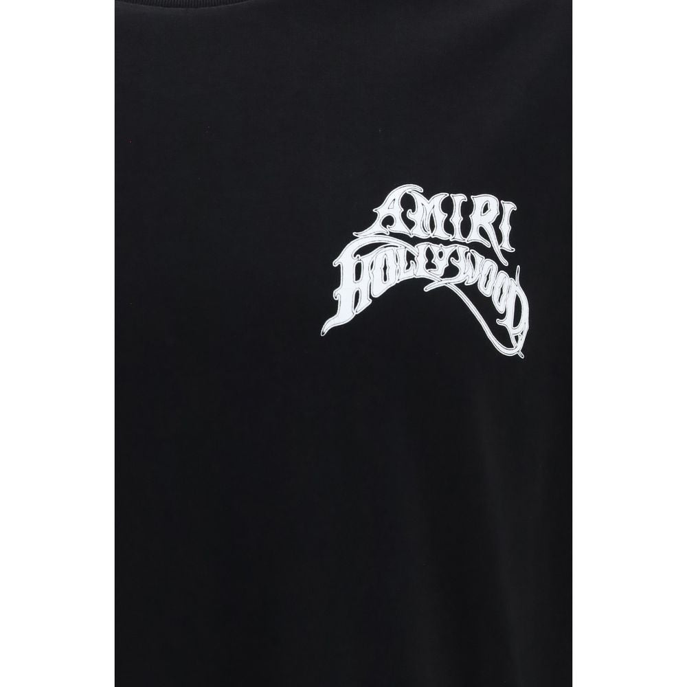 Amiri Hollywood 100% Cotton T-Shirt in Black