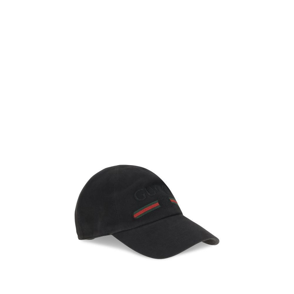 Gucci Καπέλο Baseball από 100% βαμβάκι σε Μαύρο