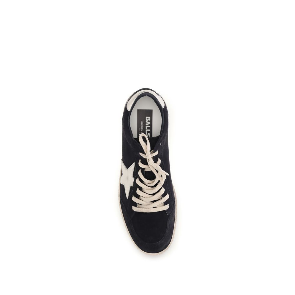 Golden Goose Δερμάτινα Sneakers Ball Star σε Μαύρο