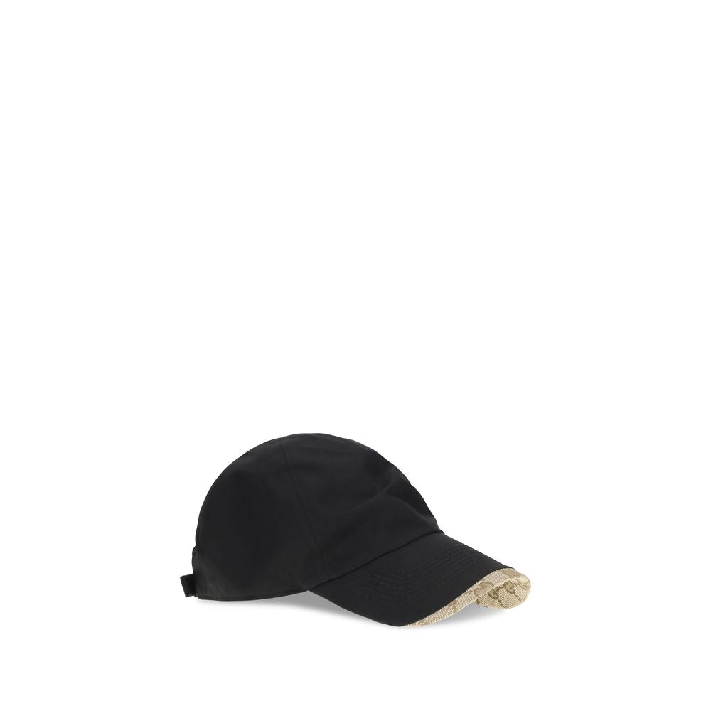 Gucci 100% Cotton Baseball Cap in Black