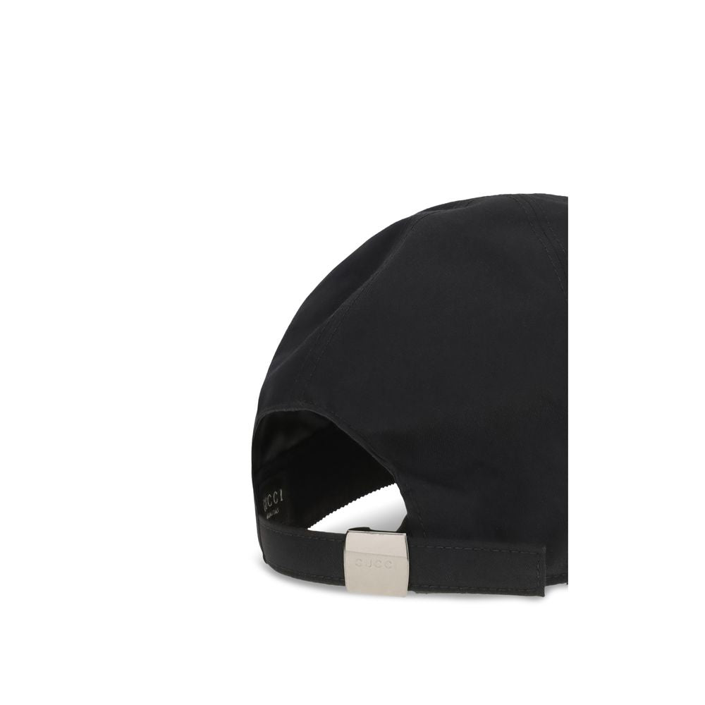 Gucci 100% Cotton Baseball Cap in Black