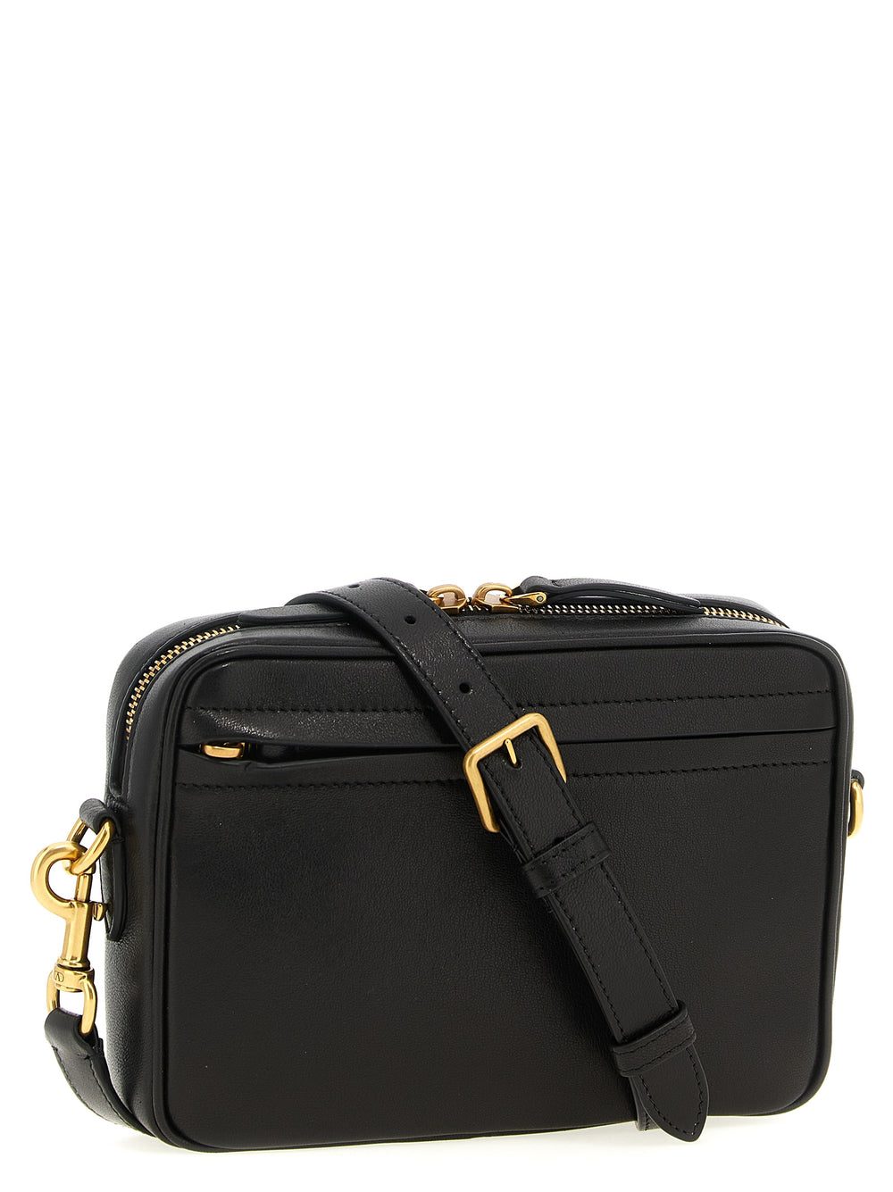 Valentino Garavani Τσάντα Crossbody από Δέρμα Αρνιού σε Καφέ