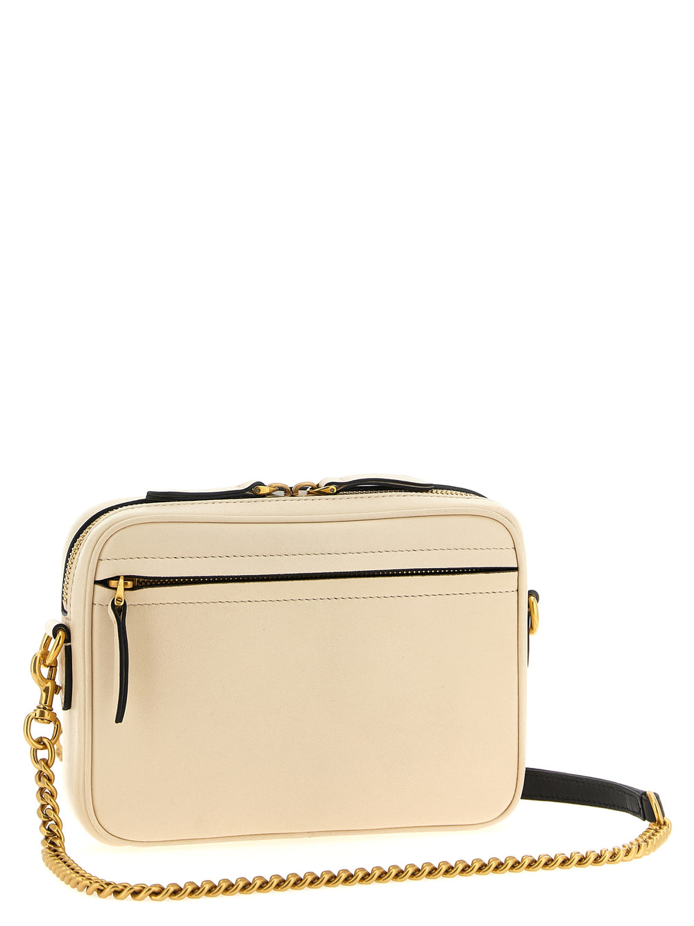 Valentino Garavani Bicolor Lamb Leather Crossbody Bag in White and Black
