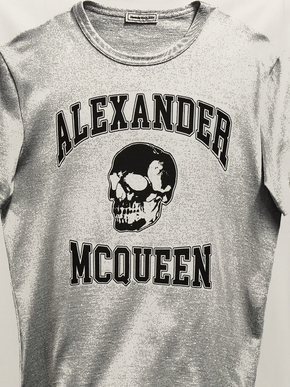 Alexander McQueen Βαμβακερό T-Shirt σε Λευκό και Μαύρο