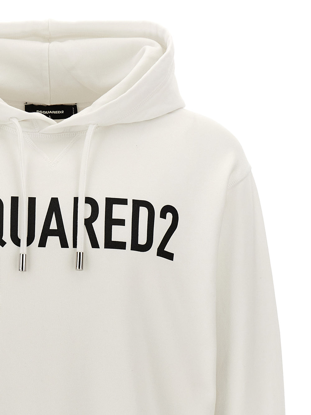 Dsquared² Bicolor Cotton Sweatshirt in White and Black