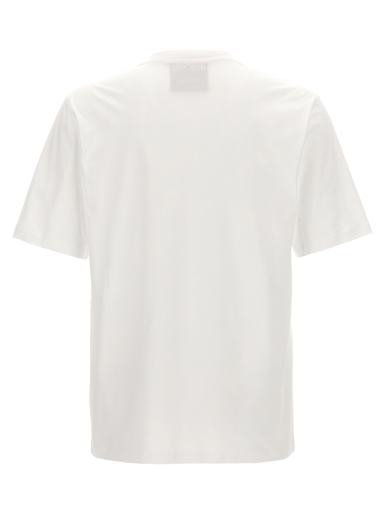 Moschino Βαμβακερό Bicolor T-Shirt σε Λευκό και Μαύρο