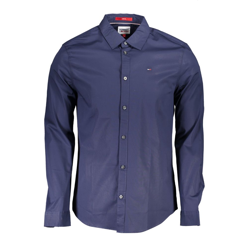 Tommy Hilfiger Μπλε Βαμβακερό Πουκάμισο