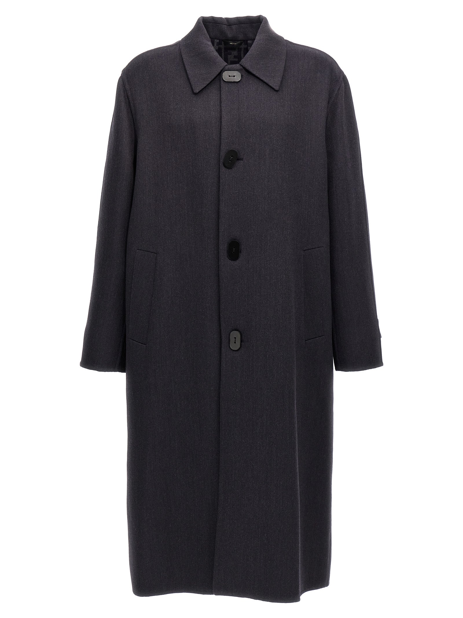 Blue Virgin Wool Coat mens luxury fashion - Mens Edit