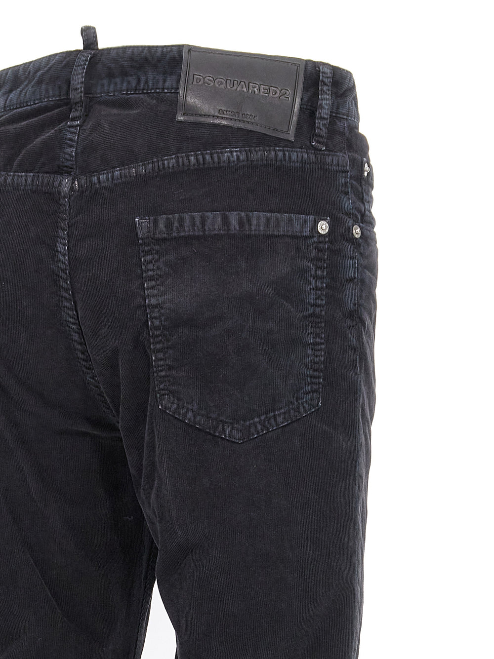 Blue Cotton Casual Pants