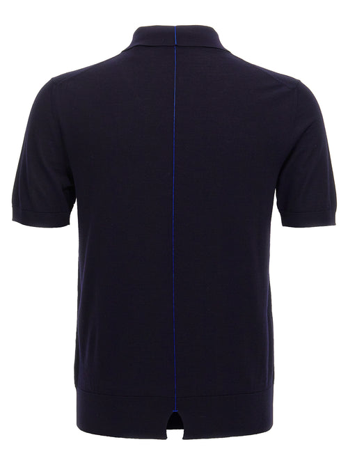 Burberry Wool Polo Shirt in Blue