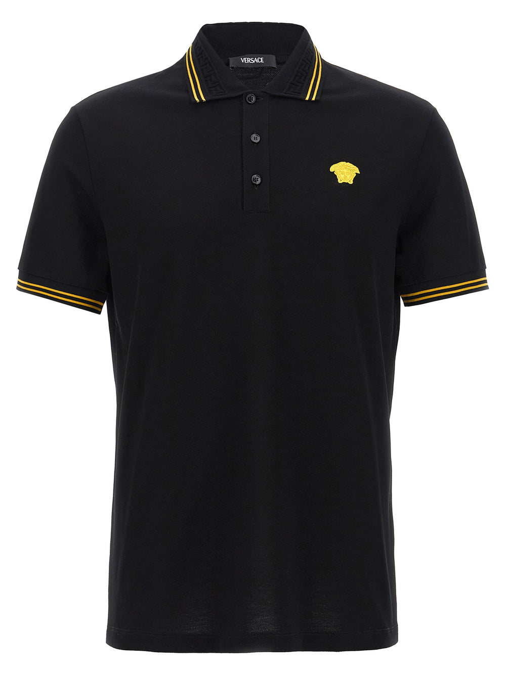 Black Cotton Polo Shirt mens luxury fashion - Mens Edit