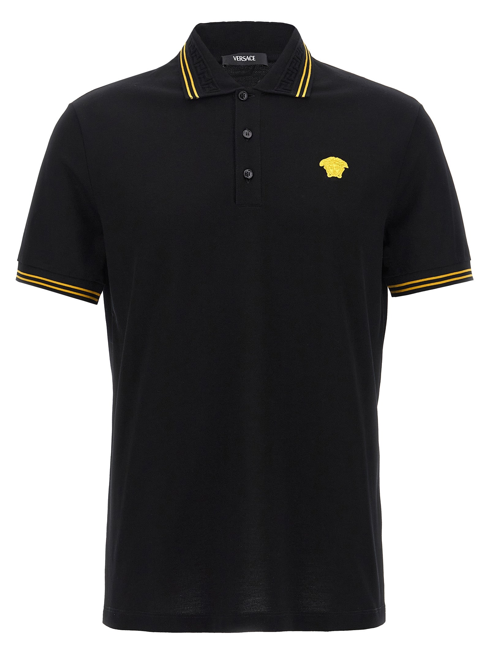 Black Cotton Polo Shirt mens luxury fashion - Mens Edit